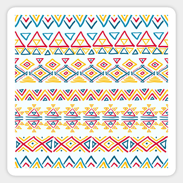 Set of geometric seamless patterns Sticker by Olga Berlet